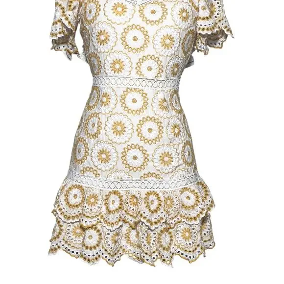 SAYLOR XS THE KALEY DRESS YELLOW EYELET - Picture 6 of 6